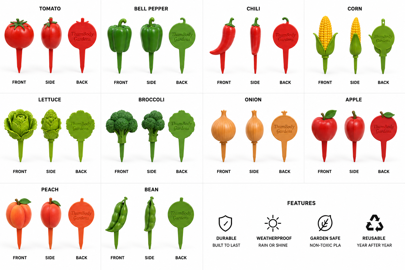 ThumBody Gardens 3D plant marker catalog